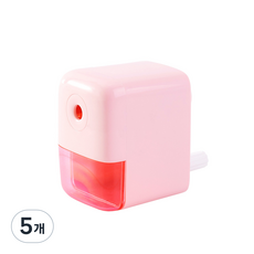 델리 칼라 오토피드 회전식 손잡이 연필깎이 71158, 핑크, 5개