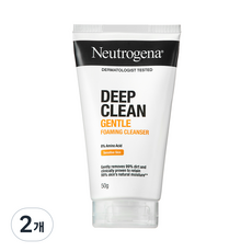 Neutrogena 深層潔淨溫和泡沫潔面乳, 50g, 2個