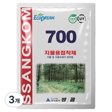 쌍곰 700 수성 지물용 도배 접착제 800g, 3개