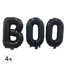 타이탄 할로윈 파티 이벤트 BOO 풍선 40cm, 블랙, 4개