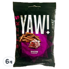 YAW 條狀零食 培根口味, 50g, 6個