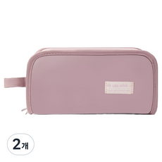 마르벨라 심플 대용량 필통 21 x 11.5 cm, 보라, 2개