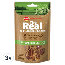 하림펫푸드 강아지 더리얼 저키, 닭가슴살, 20g, 3개