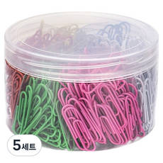 코히모 사무용 페이퍼 6컬러 클립 33mm 세트 5W0008, 480개입, 5세트