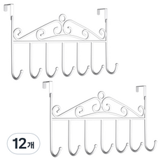 Ohmadang 經典門後掛衣架, 白色, 12個