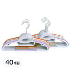 BeBeHook Premium多用途防滑衣架, 灰色, 40入