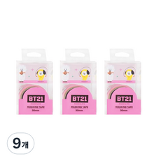 라인프렌즈 BT21 마스킹테이프 30mm, 핑크, 9개