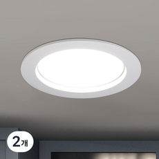 원하 고정형 등기구 매입등 12.7cm 다운라이트, 주광색 LED12W, 2개
