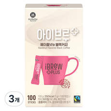 IBREW Plus公平貿易榛果黑咖啡, 1g, 100件, 3個