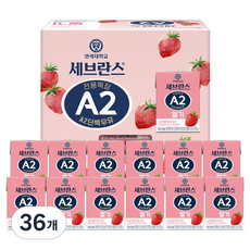 세브란스에이투 전용목장 단백우유 딸기, 125ml, 36개