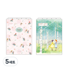 플라잉웨일즈 빨강머리앤 5분류 인덱스 홀더 2종 세트, 앤의 친구, 앤의 봄, 5세트