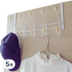 Sunwooland 白色木質球門掛勾 10勾, 混色, 5個