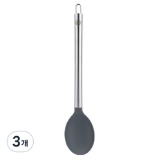Balunfini Noble 矽膠廚房工具 拌炒匙, 深炭灰色, 3個
