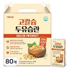 서울에프엔비 고칼슘 두유습관 러브스윗, 190ml, 80개