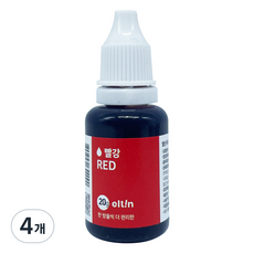 엘틴 푸드칼라 식용색소 진한 빨강, 20g, 4개