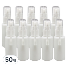 포근상점 노즐 스프레이 용기 코끼리공병 화이트 30ml, 50개