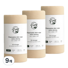 프로그 일회용 수세미 엑스트라 스트롱 60p, 베이지, 60개, 9개