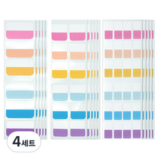 투코비 메모 인덱스스티커 대형 60p + 중형 120p + 소형 240p 세트 비비드, 4세트
