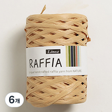 리네아 라피아 뜨개실 40g, 412 진한살색, 6개