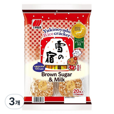 YUKINOYADO Sanko 黑糖牛奶仙貝, 104.4g, 3個