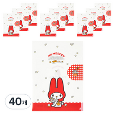 마이멜로디 레트로 덮개 문서보관 L홀더파일, white, 40개