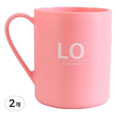 Mondspot LOVE 愛心 新婚夫婦 喬遷禮物 浴室 漱口杯 YY57303, 2個, 粉紅色