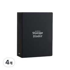 미뉴잇 스토리지 바인더 A6, 블랙, 4개