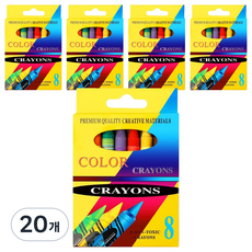 루나그린 깨끗한 크레파스, 20개, 8색