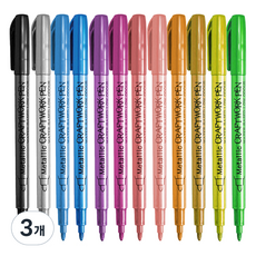 東亞PMS 金屬筆 硬頭 簽字筆型 12色, 36個, 混合顏色