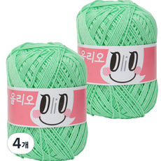 OliO yarna 실, 746 에메랄드그린, 4개