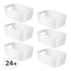 코멧 다용도 수납 바스켓 M, 화이트, 24개