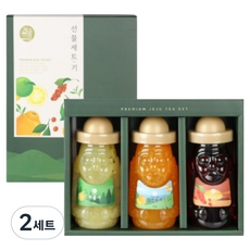 제주앤팜 프리미엄 제주 차 기 선물세트, 2세트, 풋귤차 300g + 한라봉차 300g + 오미자차 320g