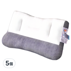 人體工學頸椎貼合牽引枕 5個 灰色 中(60 x 40cm) 舒適睡眠