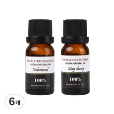 아로하트리즈 아로마 에센셜 오일 세트 시더우드 + 메이청, 6개