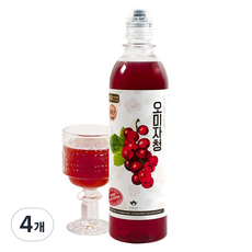 티바인 저당 오미자청, 4개, 1개입, 610g