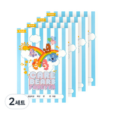lucalab Care Bears 國小生用閱讀筆記本 4入組, 2套, 條紋