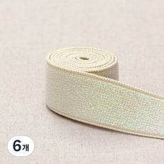 해피베어스 벨트 고무줄 25mm, 라임 펄, 6개