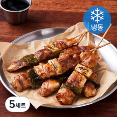 푸드장 숯불닭꼬치 닭산적 200g + 데리야끼 소스 30g 세트 (냉동), 230g, 5세트