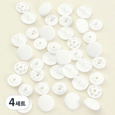 썬그립 멀티 일제 썬그립 T단추 세트 15mm, 화이트, 4세트
