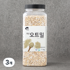 엉클탁 국내산 귀리로 만든 오트밀, 1kg, 3개