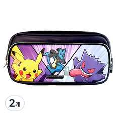寶可夢雙口袋絨毛筆袋, 2個, 隨機出貨