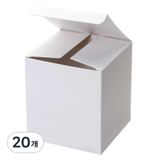 素色禮物盒 3號 10 x 10 x 11 cm, 白色, 20個