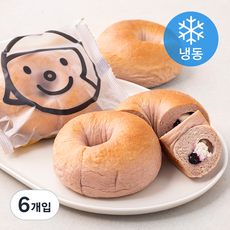훕훕베이글 블루베리러버 베이글 3개입(냉동), 2세트, 160g