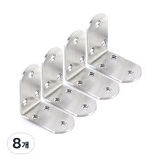 E.T.SHOP 둥근 스텐 꺽쇠 고급형 중형 65 x 65 x 38mm, 8개