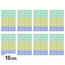 페이퍼리안 컬러 팔레트 페이스 스티커세트, 04, 1개입, 16세트