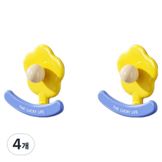 스카위즈 강력 부착식 화장지 걸이, 옐로우, 4개