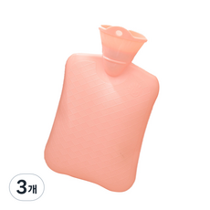 快易生活 暖手寶 溫暖保溫熱水袋 03 粉紅色 500ml, 3個