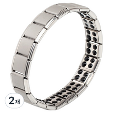 KODACHIEF 男士基本款原石手鍊 鋼黑色, 2個