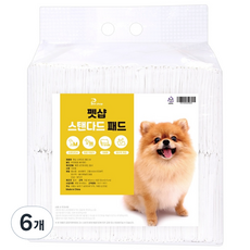 펫샵 스탠다드 반려동물 중형 배변패드 무향 18g, 100개입, 6개