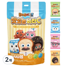 ATEX 吐司先生髮廊聯名美味維他命C, 2個, 混合口味（草莓/桃子）, 1100克